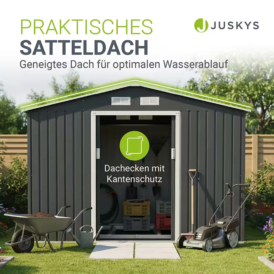 JUSKYS Gartenhaus XL Gerätehaus wetterfest für Gartenwerkzeug