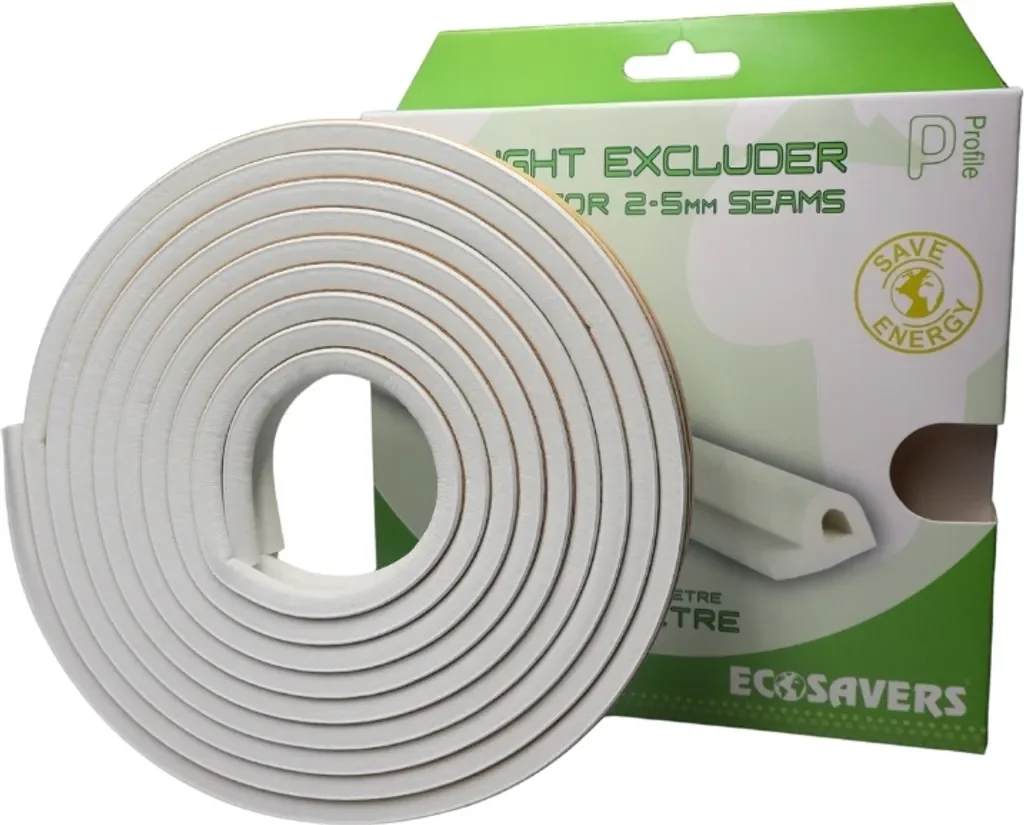 EcoSavers P-förmige selbstklebende Dichtung für Fenster/Türen