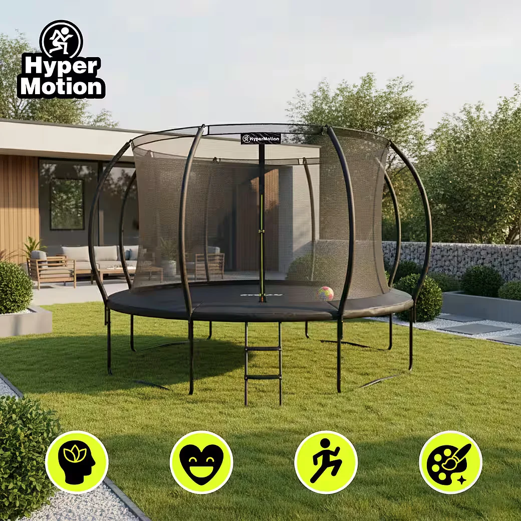 Gartentrampolin mit Leiter und Innennetz für Kinder