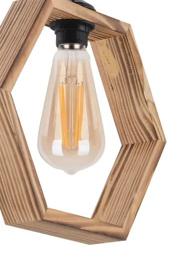 OPVIQ Kronleuchter WOODEN BODY 30 cm H1843 Pendelleuchte Holz