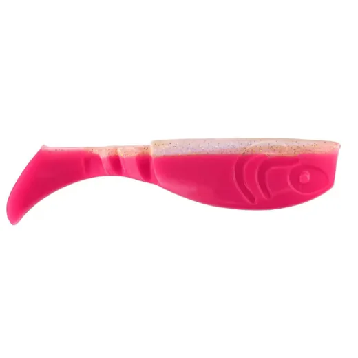 JENZI Gummifisch Action Tail Shad Pink White Kunstköder Raubfisch