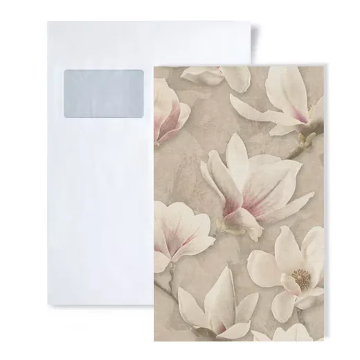 PROFHOME Vliestapete Musterstück A4 Florale Tapete braun S-396101-GU
