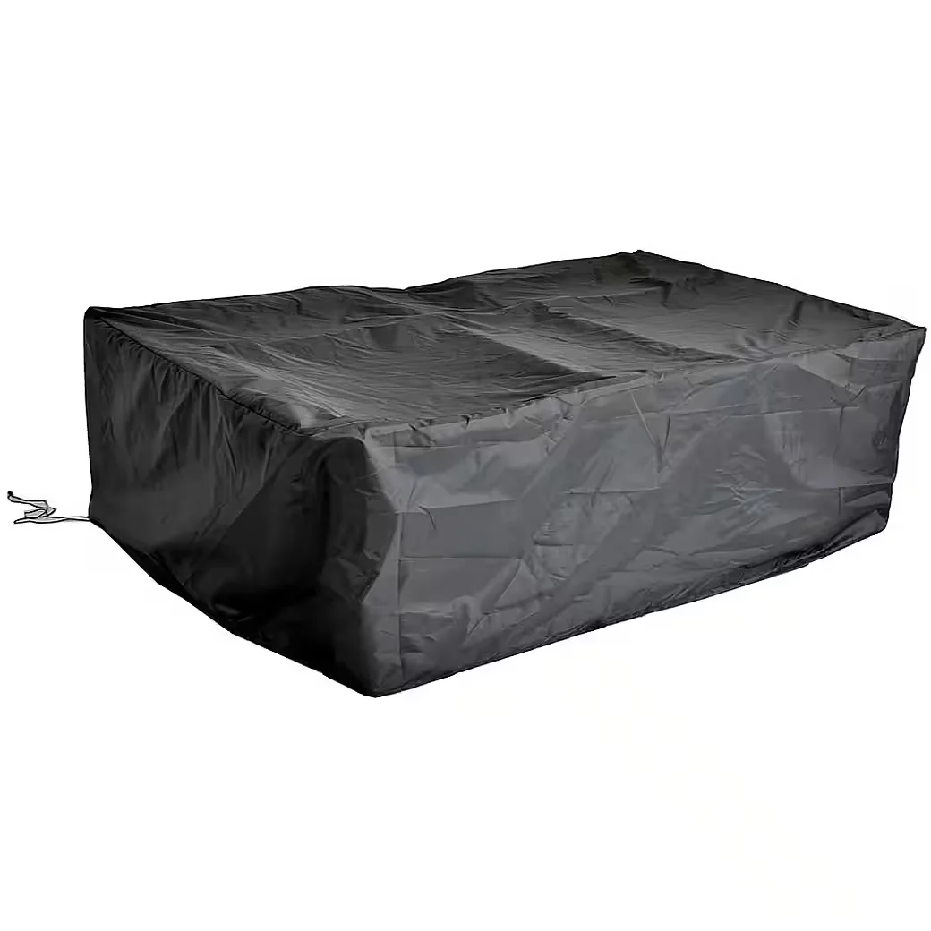 FEEL2HOME Gartenmöbel-Schutzhülle 132x132x80 Schwarz Rattan Plane