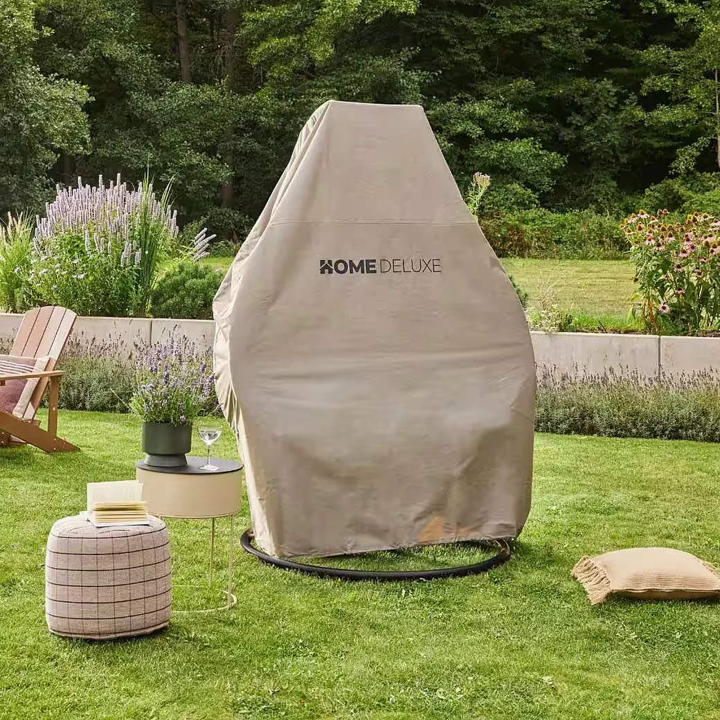 Hängesessel Polyrattan TWIN mit Regenabdeckung Outdoor Garten