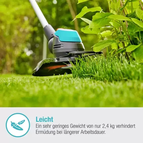 GARDENA EasyCut 23 18V P4A kabellos Rasentrimmerset mit Akku Ladegerät
