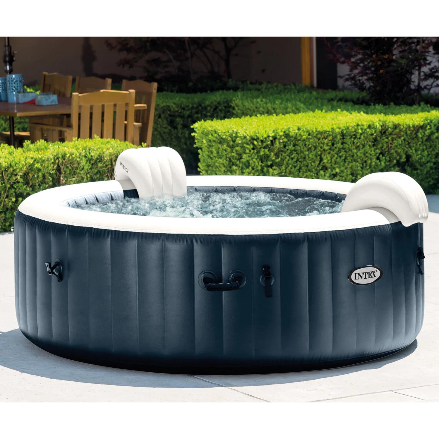 Intex Whirlpool Pure Spa Plus Bubble Massage aufblasbar Outdoor