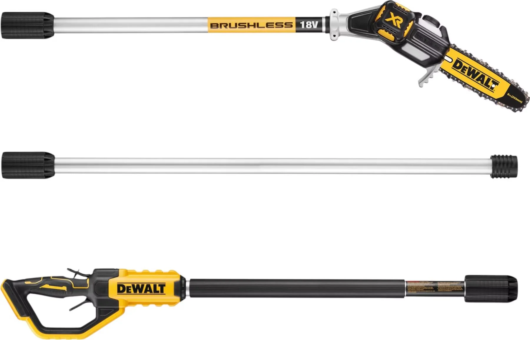 DeWalt DCMPS 567 N Akku Hochentaster 18 V Brushless + 1x Akku 4,0 Ah - ohne Ladegerät