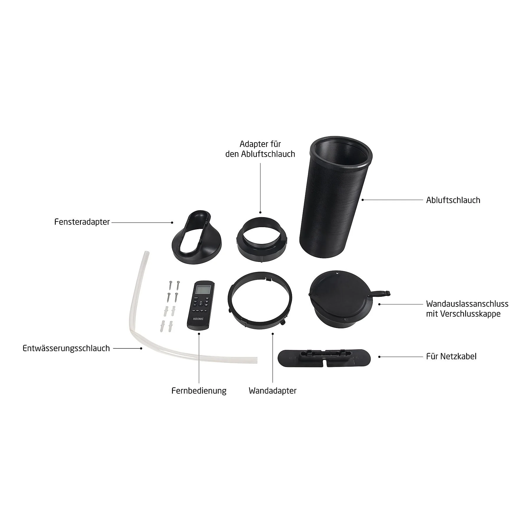 KOENIC KAC 9022 B WLAN mobiles Klimagerät 80 m3 Schwarz