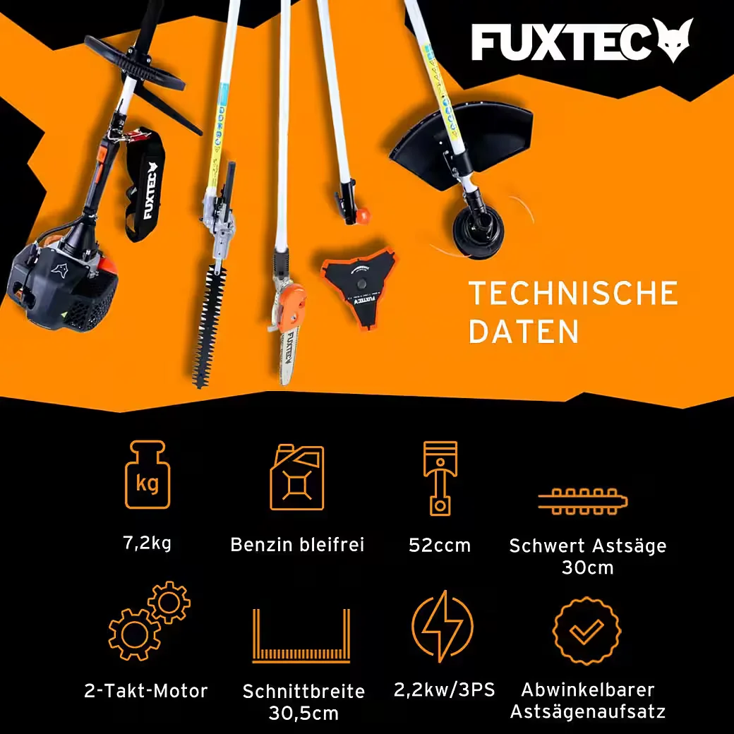Benzin Motorsense FX-MT252ER Freischneider Rasentrimmer