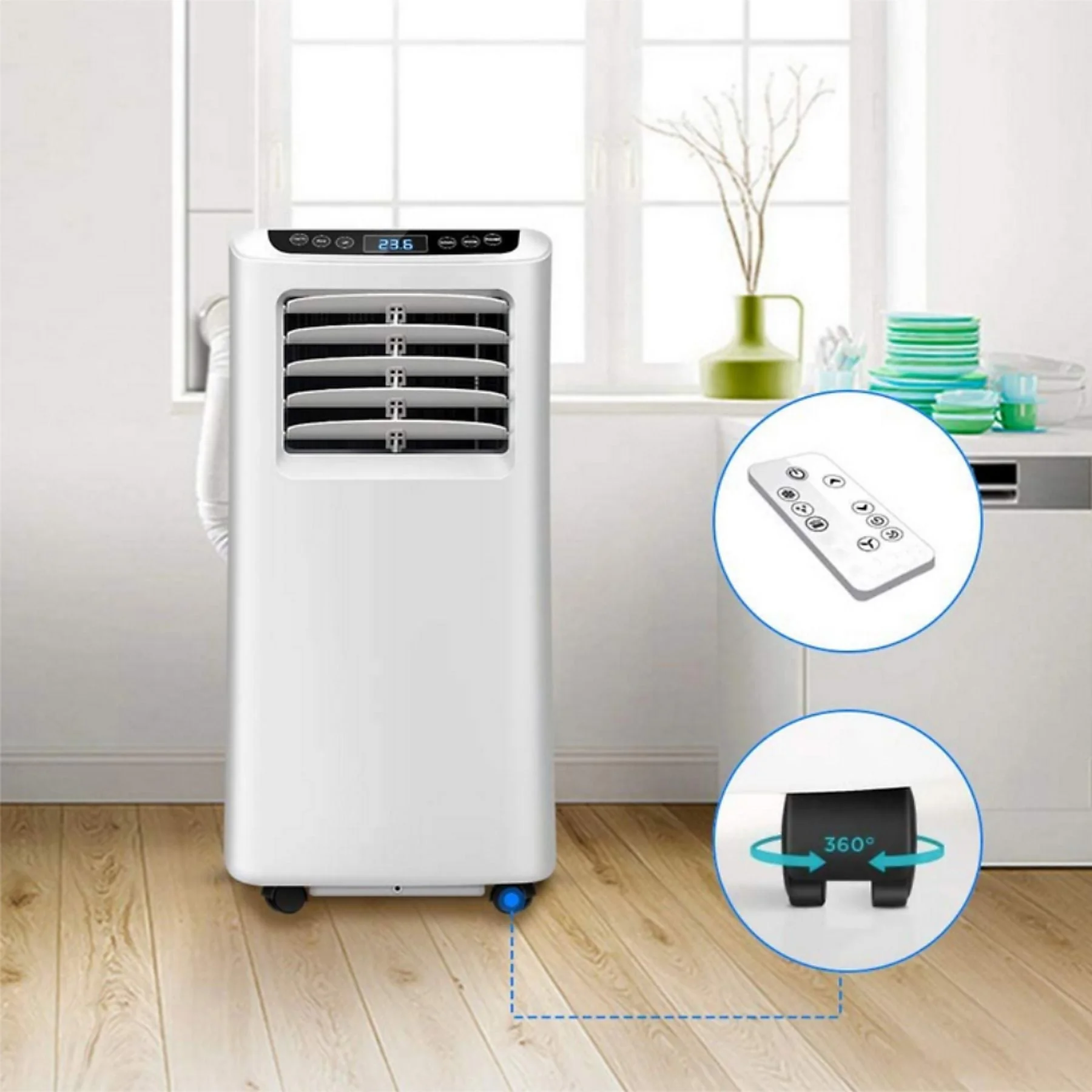 OZEANOS OT-AC-7000 Eisberg Mobiles Klimagerät weiß, bis 70 m3, A